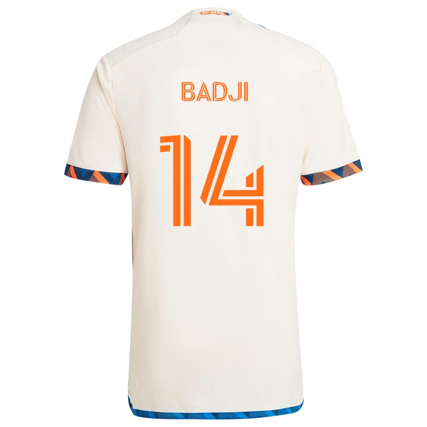 Kinder Dominique Badji #14 Weiß Orange Auswärtstrikot Trikot 2024/25 T-Shirt Schweiz