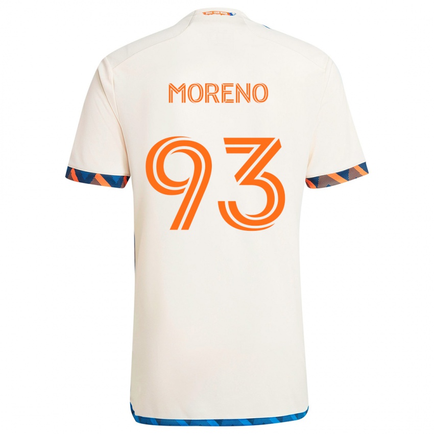 Kinder Júnior Moreno #93 Weiß Orange Auswärtstrikot Trikot 2024/25 T-Shirt Schweiz