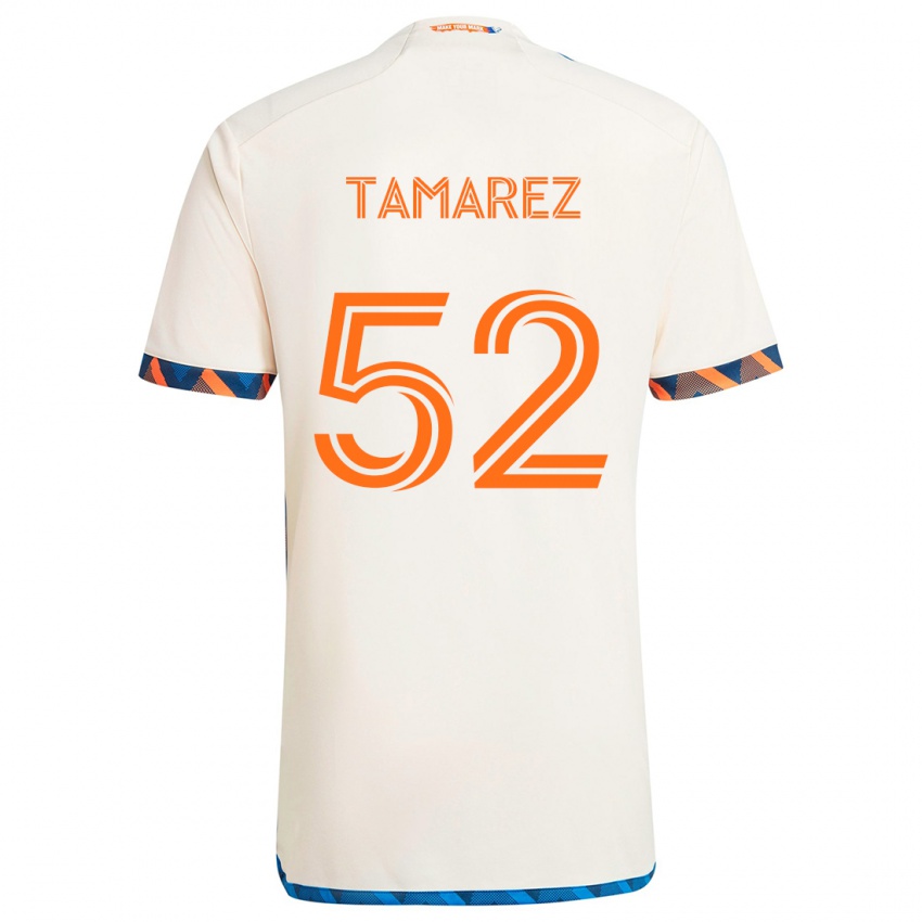 Kinder Lucas Tamarez #52 Weiß Orange Auswärtstrikot Trikot 2024/25 T-Shirt Schweiz