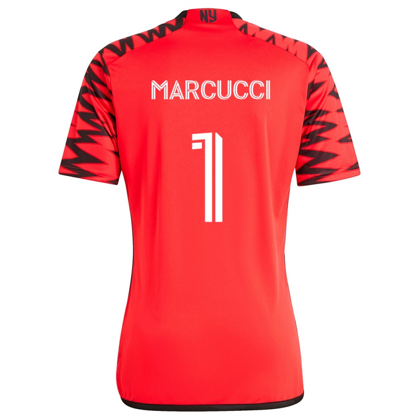 Kinder Aj Marcucci #1 Rot Schwarz Weiß Auswärtstrikot Trikot 2024/25 T-Shirt Schweiz