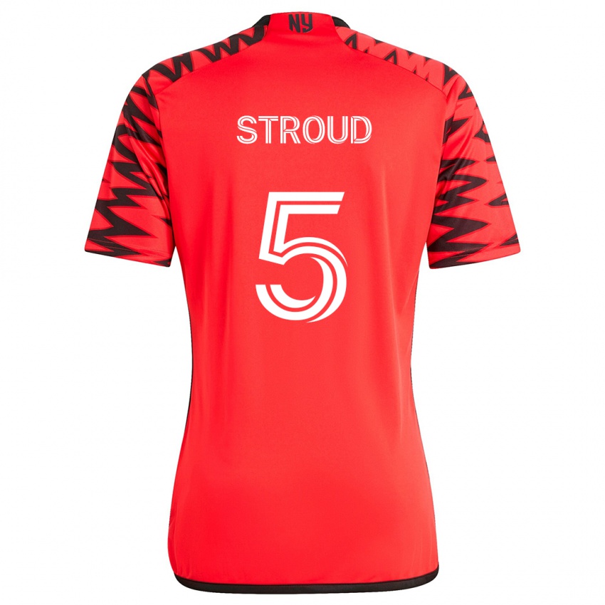 Kinder Peter Stroud #5 Rot Schwarz Weiß Auswärtstrikot Trikot 2024/25 T-Shirt Schweiz