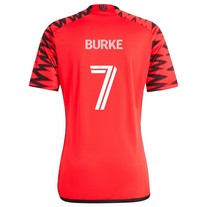 Kinder Cory Burke #7 Rot Schwarz Weiß Auswärtstrikot Trikot 2024/25 T-Shirt Schweiz