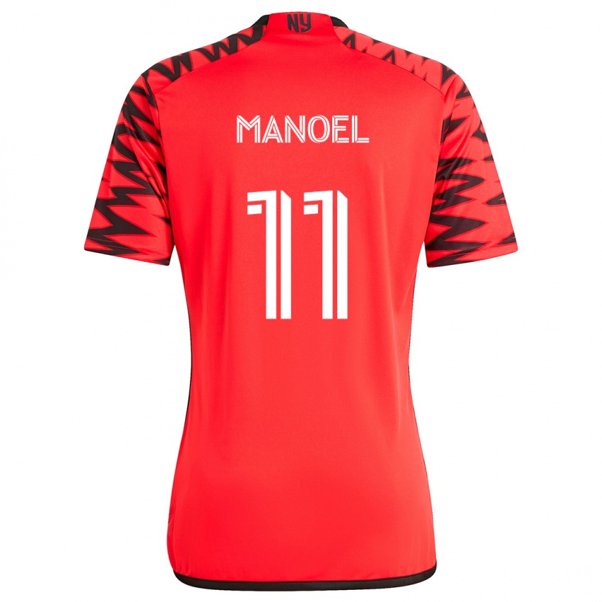 Kinder Elias Manoel #11 Rot Schwarz Weiß Auswärtstrikot Trikot 2024/25 T-Shirt Schweiz