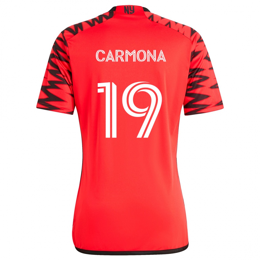 Kinder Wikelman Carmona #19 Rot Schwarz Weiß Auswärtstrikot Trikot 2024/25 T-Shirt Schweiz