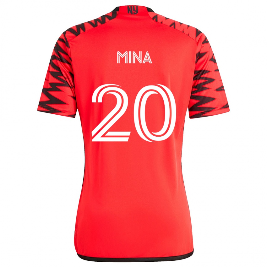 Enfant Maillot Juan Mina #20 Rouge Noir Blanc Tenues Extérieur 2024/25 T-Shirt Suisse