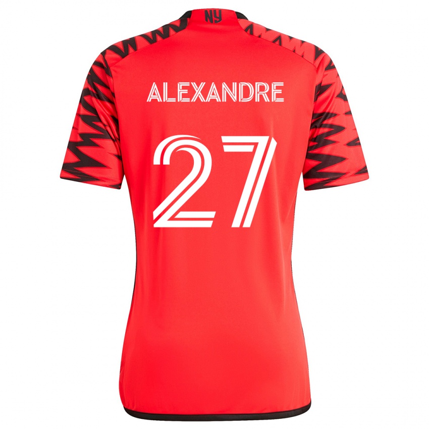 Kinder Davi Alexandre #27 Rot Schwarz Weiß Auswärtstrikot Trikot 2024/25 T-Shirt Schweiz