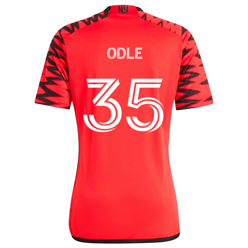 Kinder Dallas Odle #35 Rot Schwarz Weiß Auswärtstrikot Trikot 2024/25 T-Shirt Schweiz