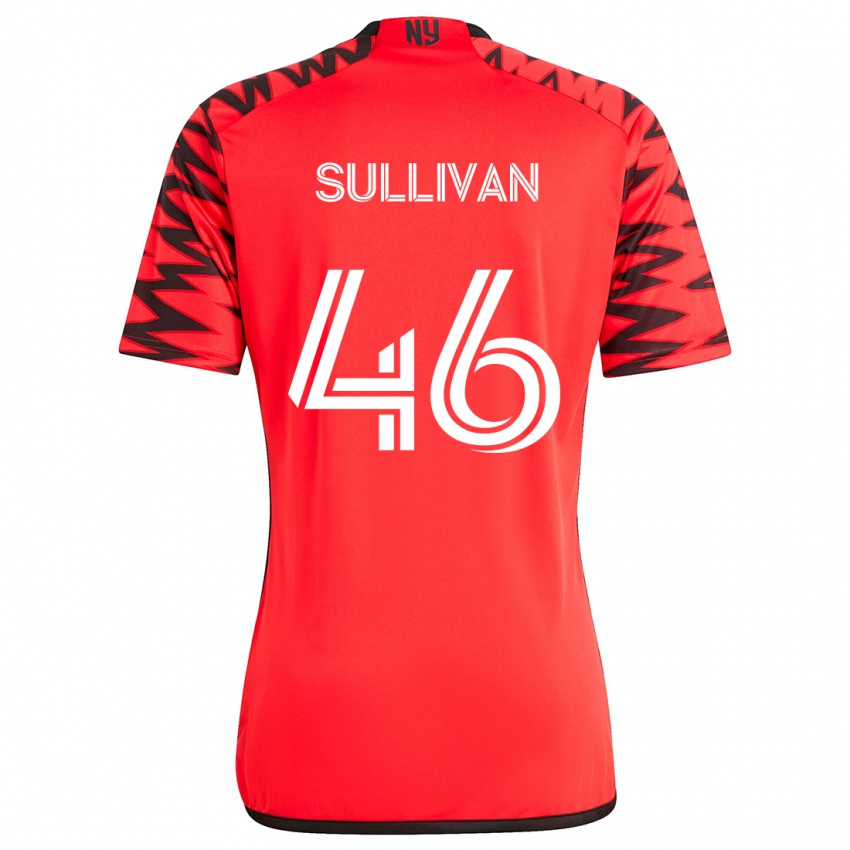 Kinder Dylan Sullivan #46 Rot Schwarz Weiß Auswärtstrikot Trikot 2024/25 T-Shirt Schweiz