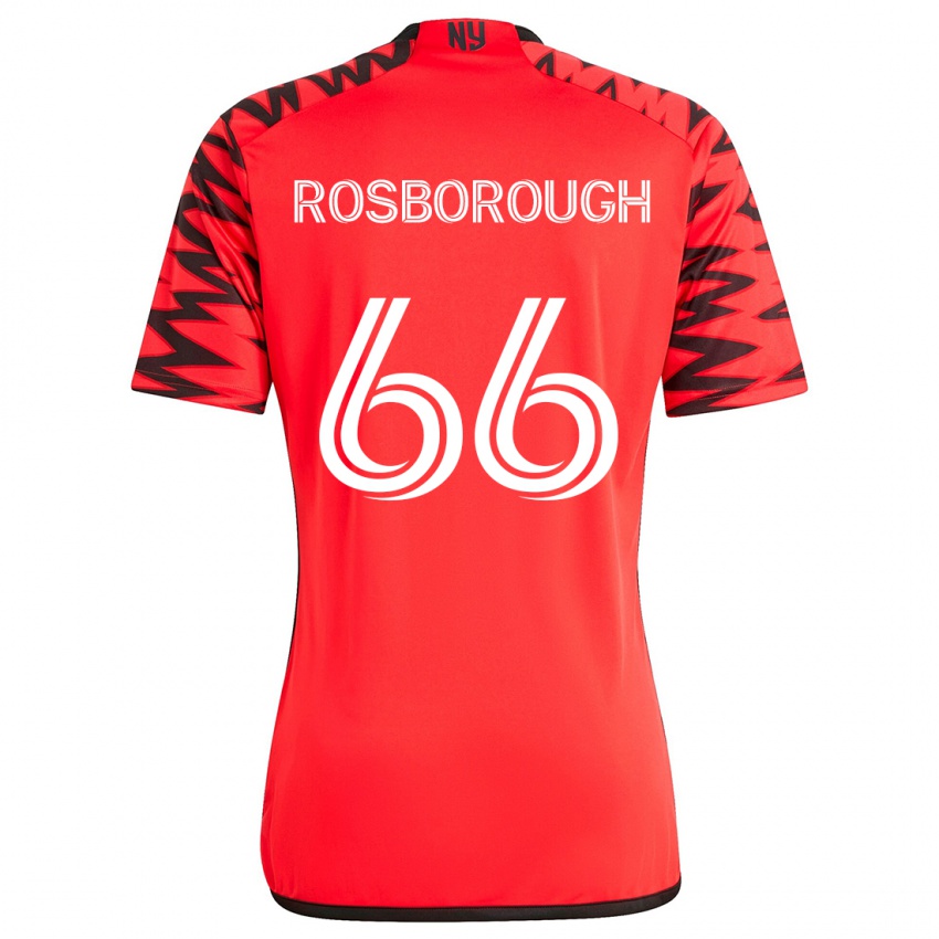 Kinder Tanner Rosborough #66 Rot Schwarz Weiß Auswärtstrikot Trikot 2024/25 T-Shirt Schweiz