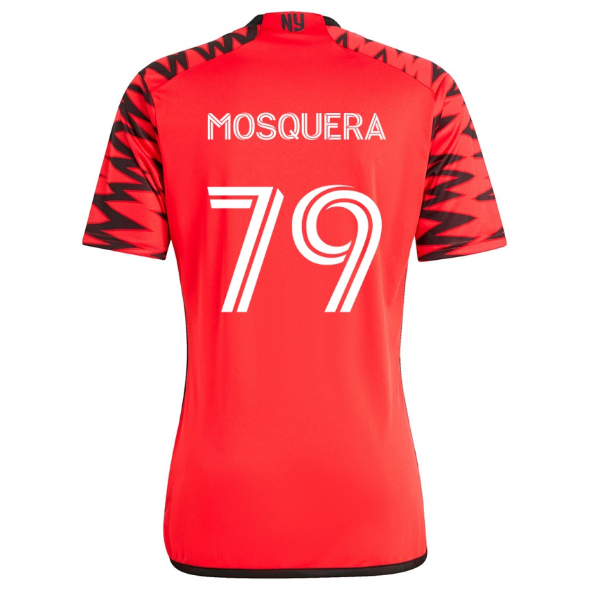 Kinder Rafael Mosquera #79 Rot Schwarz Weiß Auswärtstrikot Trikot 2024/25 T-Shirt Schweiz