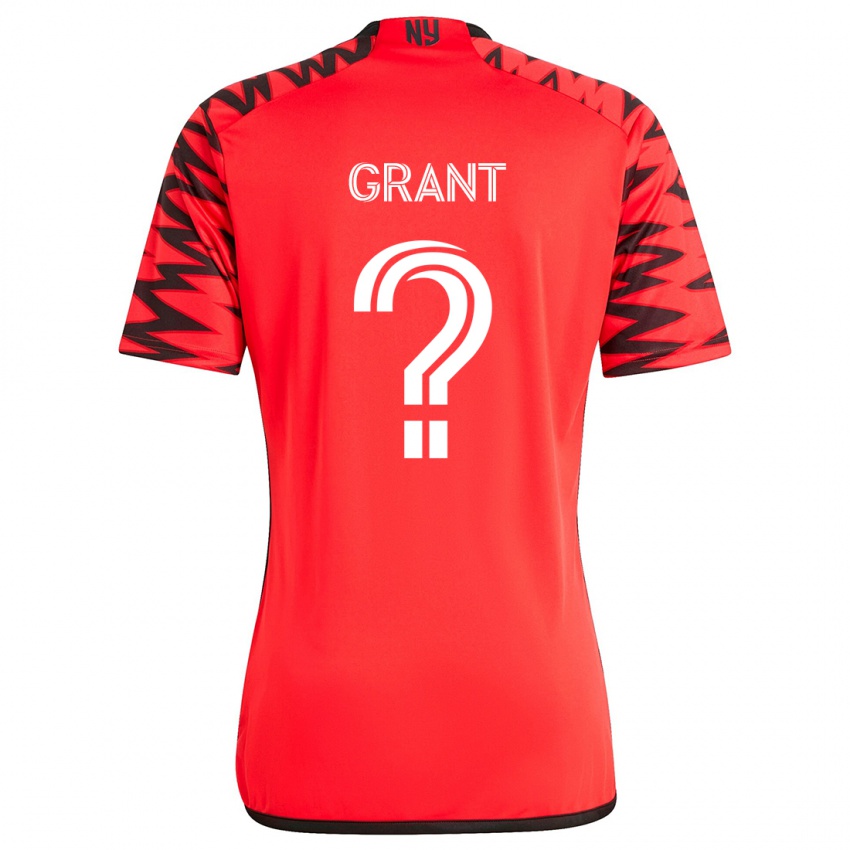 Kinder Joshua Grant #0 Rot Schwarz Weiß Auswärtstrikot Trikot 2024/25 T-Shirt Schweiz