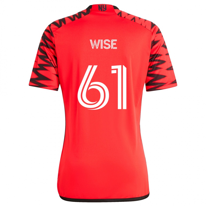 Kinder Henry Wise #61 Rot Schwarz Weiß Auswärtstrikot Trikot 2024/25 T-Shirt Schweiz