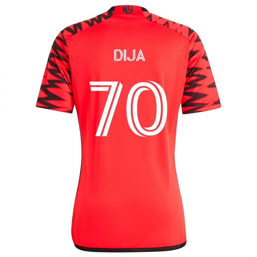 Kinder Dija #70 Rot Schwarz Weiß Auswärtstrikot Trikot 2024/25 T-Shirt Schweiz