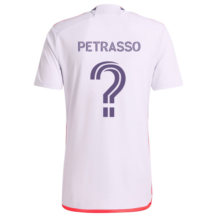 Kinder Luca Petrasso #0 Weiß Rot Lila Auswärtstrikot Trikot 2024/25 T-Shirt Schweiz