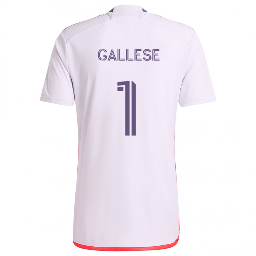 Enfant Maillot Pedro Gallese #1 Blanc Rouge Violet Tenues Extérieur 2024/25 T-Shirt Suisse