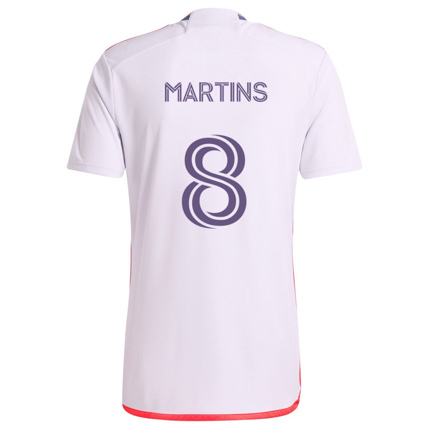 Kinder Felipe Martins #8 Weiß Rot Lila Auswärtstrikot Trikot 2024/25 T-Shirt Schweiz