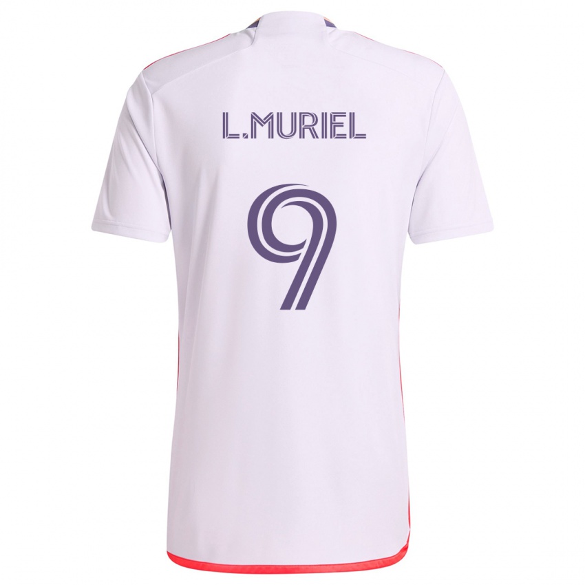 Kinder Luis Muriel #9 Weiß Rot Lila Auswärtstrikot Trikot 2024/25 T-Shirt Schweiz