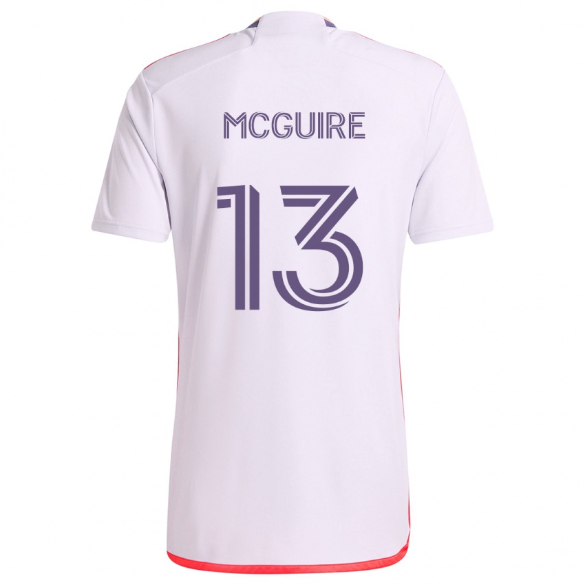 Kinder Duncan Mcguire #13 Weiß Rot Lila Auswärtstrikot Trikot 2024/25 T-Shirt Schweiz