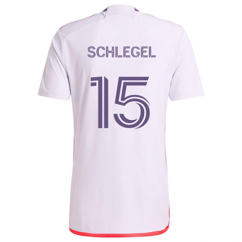 Kinder Rodrigo Schlegel #15 Weiß Rot Lila Auswärtstrikot Trikot 2024/25 T-Shirt Schweiz