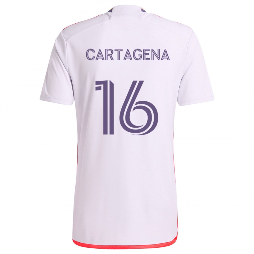 Kinder Wilder Cartagena #16 Weiß Rot Lila Auswärtstrikot Trikot 2024/25 T-Shirt Schweiz