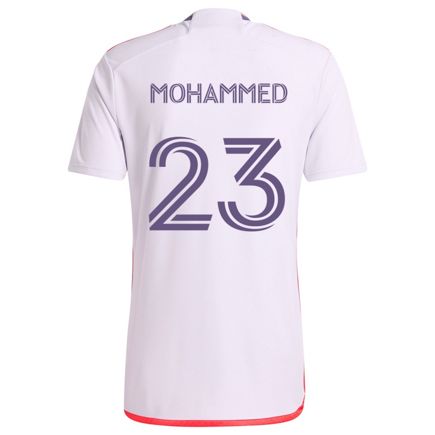 Kinder Shak Mohammed #23 Weiß Rot Lila Auswärtstrikot Trikot 2024/25 T-Shirt Schweiz