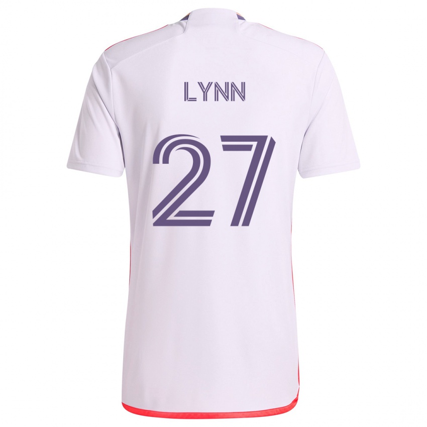 Kinder Jack Lynn #27 Weiß Rot Lila Auswärtstrikot Trikot 2024/25 T-Shirt Schweiz