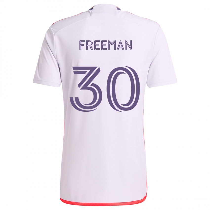 Kinder Alex Freeman #30 Weiß Rot Lila Auswärtstrikot Trikot 2024/25 T-Shirt Schweiz