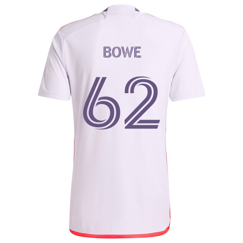 Kinder Thomas Bowe #62 Weiß Rot Lila Auswärtstrikot Trikot 2024/25 T-Shirt Schweiz