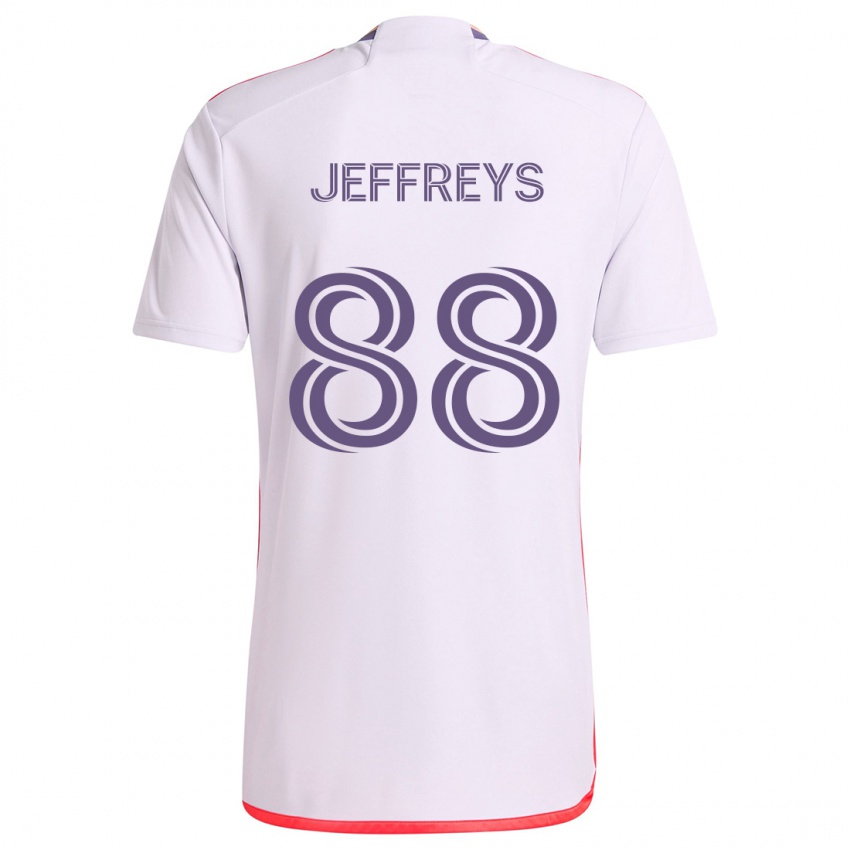 Kinder Tj Jeffreys #88 Weiß Rot Lila Auswärtstrikot Trikot 2024/25 T-Shirt Schweiz