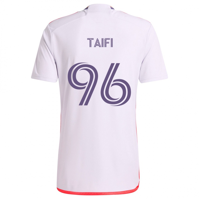 Kinder Zakaria Taifi #96 Weiß Rot Lila Auswärtstrikot Trikot 2024/25 T-Shirt Schweiz