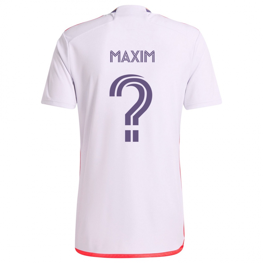 Kinder Luca Maxim #0 Weiß Rot Lila Auswärtstrikot Trikot 2024/25 T-Shirt Schweiz