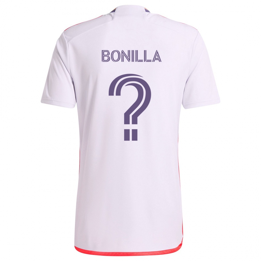 Kinder Jarell Bonilla #0 Weiß Rot Lila Auswärtstrikot Trikot 2024/25 T-Shirt Schweiz