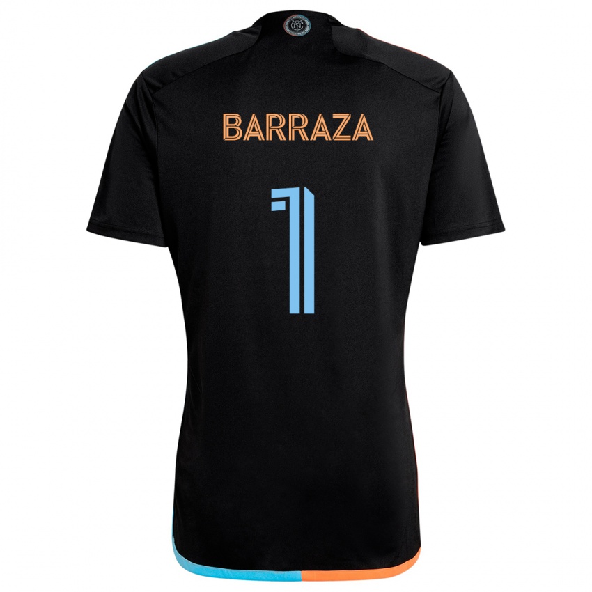 Kinder Luis Barraza #1 Schwarz Orange Blau Auswärtstrikot Trikot 2024/25 T-Shirt Schweiz