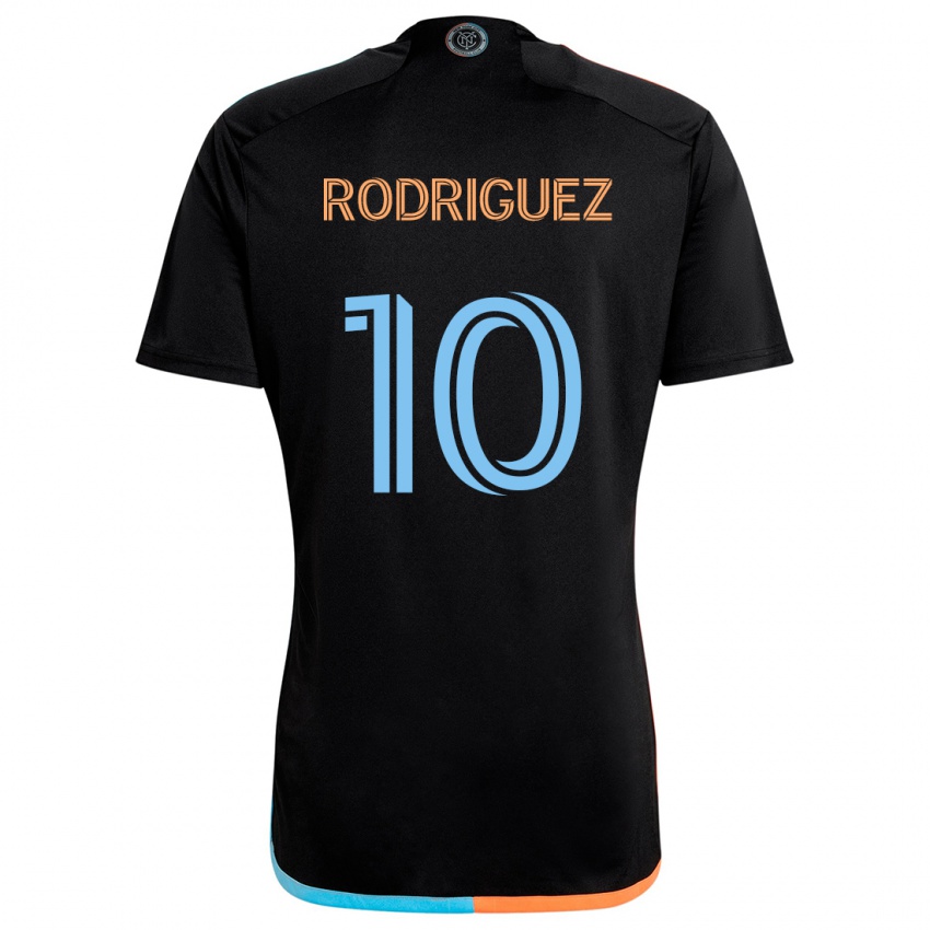 Kinder Santiago Rodríguez #10 Schwarz Orange Blau Auswärtstrikot Trikot 2024/25 T-Shirt Schweiz