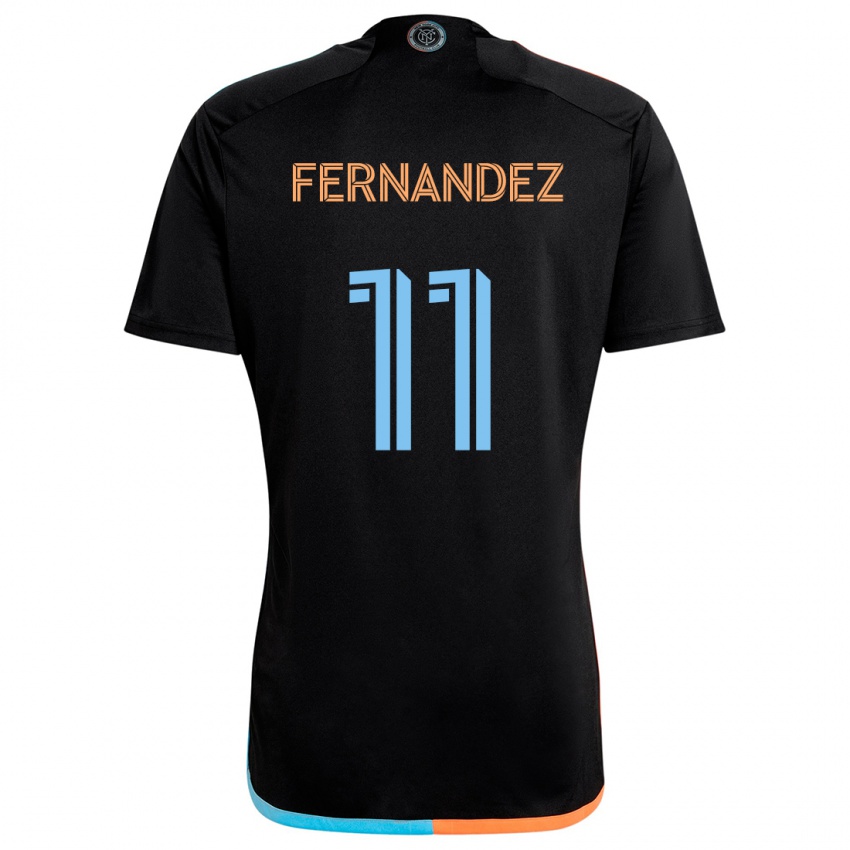 Kinder Julián Fernández #11 Schwarz Orange Blau Auswärtstrikot Trikot 2024/25 T-Shirt Schweiz