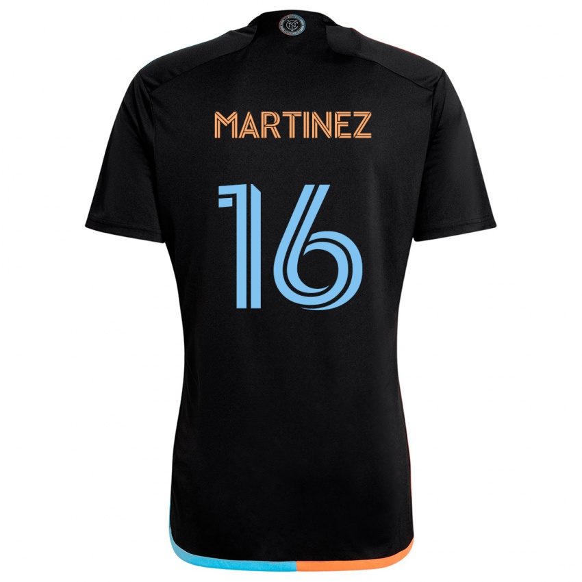 Enfant Maillot Alonso Martínez #16 Noir Orange Bleu Tenues Extérieur 2024/25 T-Shirt Suisse