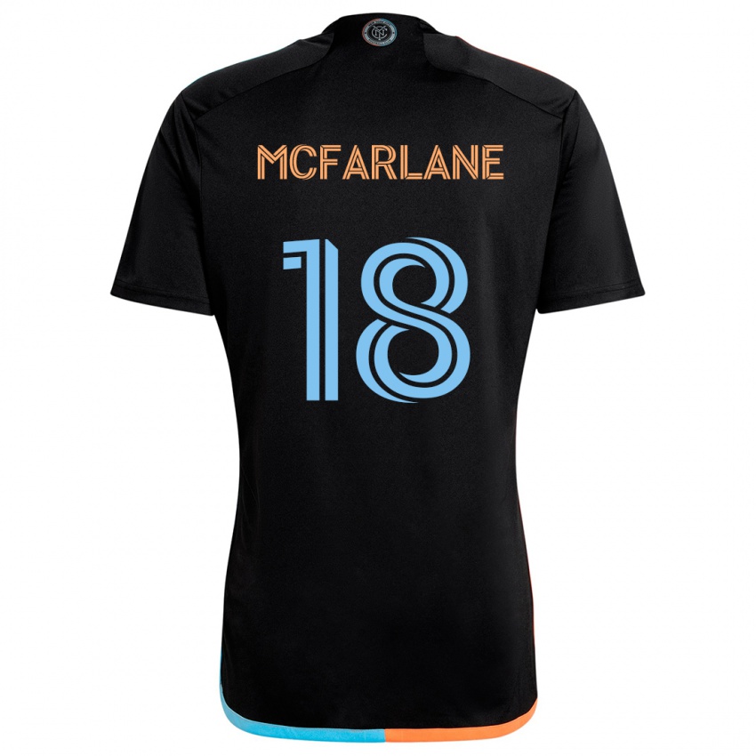 Kinder Christian Mcfarlane #18 Schwarz Orange Blau Auswärtstrikot Trikot 2024/25 T-Shirt Schweiz