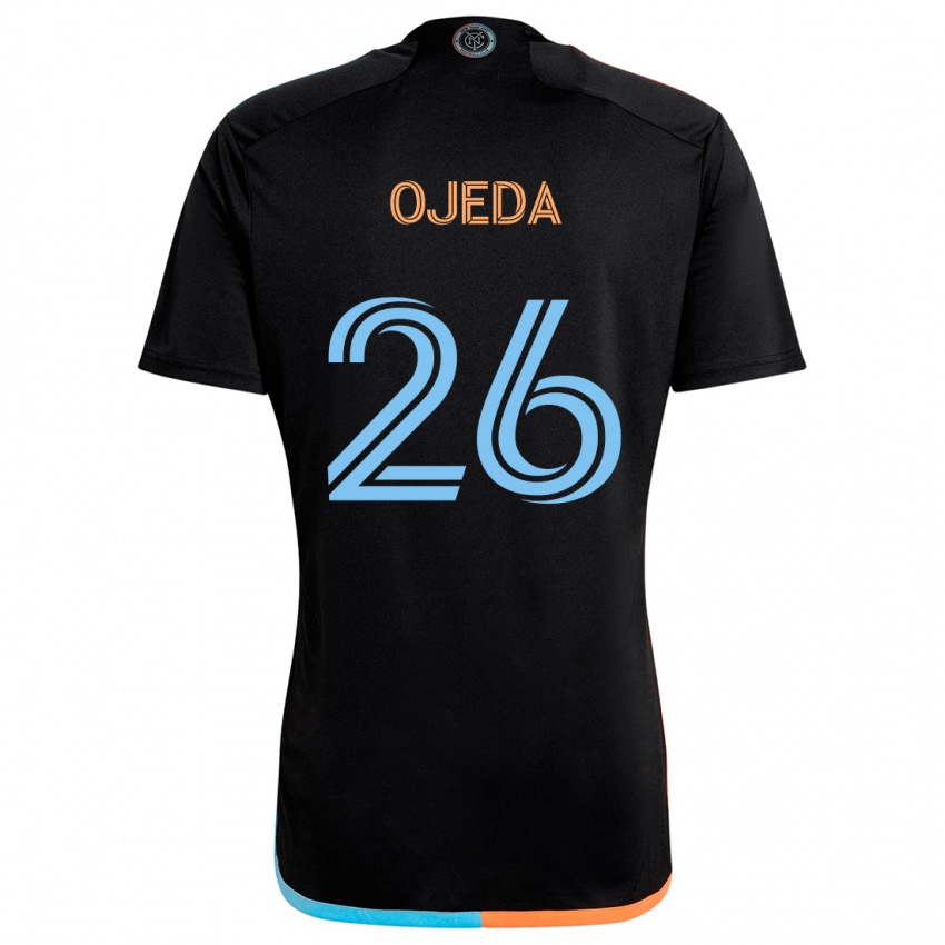 Kinder Agustín Ojeda #26 Schwarz Orange Blau Auswärtstrikot Trikot 2024/25 T-Shirt Schweiz