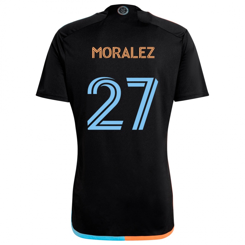 Kinder Maxi Moralez #27 Schwarz Orange Blau Auswärtstrikot Trikot 2024/25 T-Shirt Schweiz