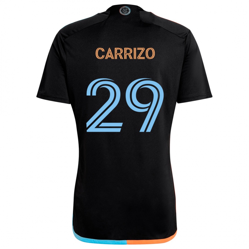 Kinder Máximo Carrizo #29 Schwarz Orange Blau Auswärtstrikot Trikot 2024/25 T-Shirt Schweiz