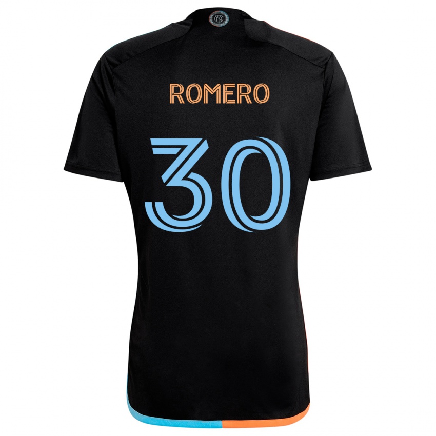 Kinder Tomás Romero #30 Schwarz Orange Blau Auswärtstrikot Trikot 2024/25 T-Shirt Schweiz