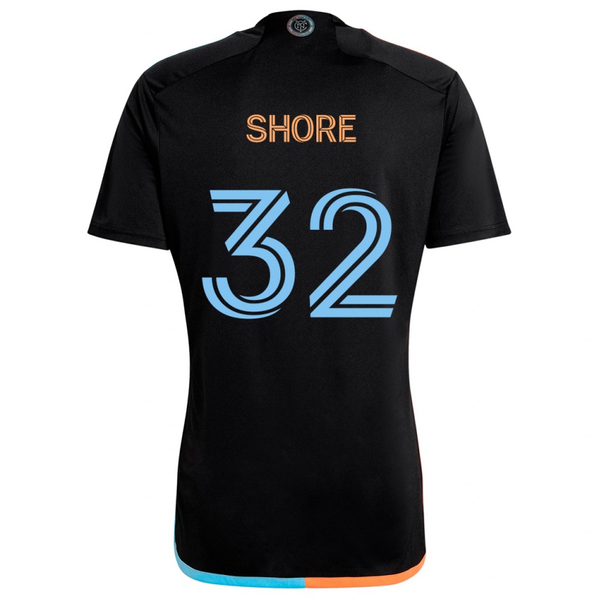 Kinder Jonathan Shore #32 Schwarz Orange Blau Auswärtstrikot Trikot 2024/25 T-Shirt Schweiz