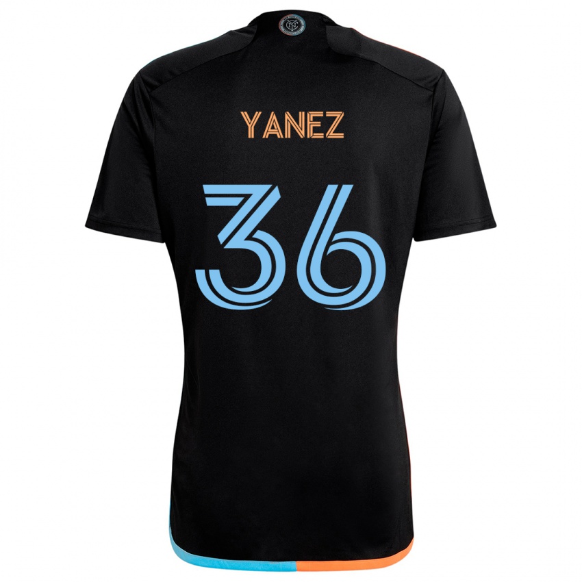 Kinder Zidane Yañez #36 Schwarz Orange Blau Auswärtstrikot Trikot 2024/25 T-Shirt Schweiz