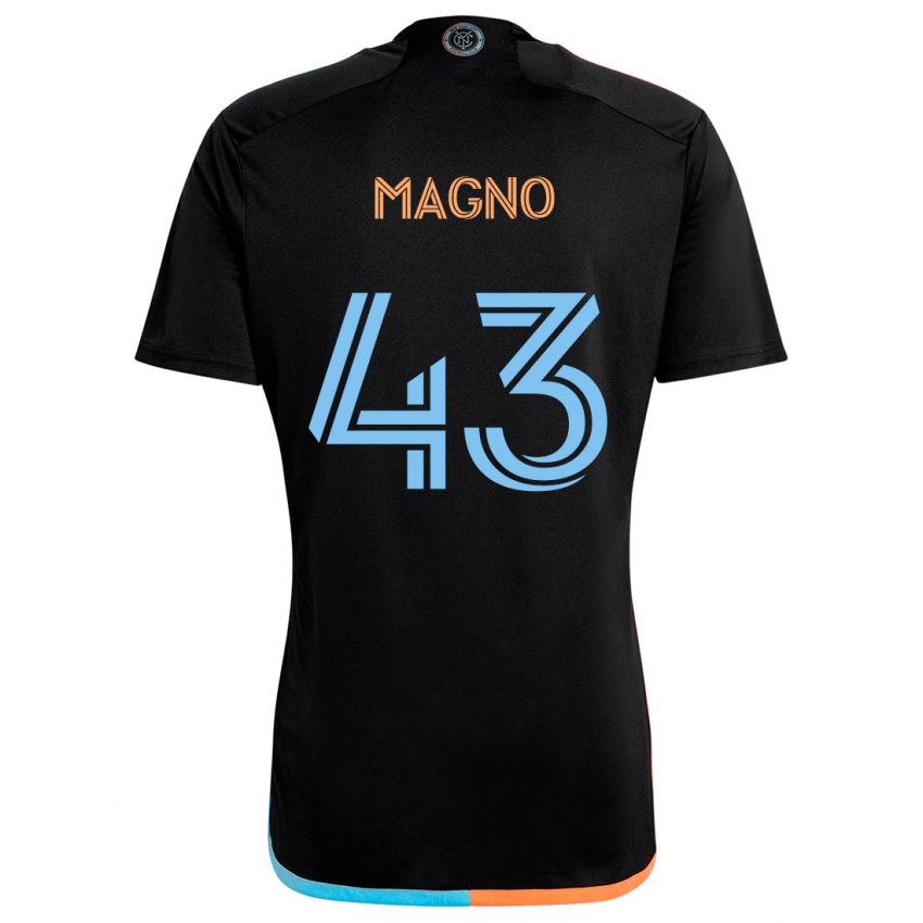 Enfant Maillot Talles Magno #43 Noir Orange Bleu Tenues Extérieur 2024/25 T-Shirt Suisse