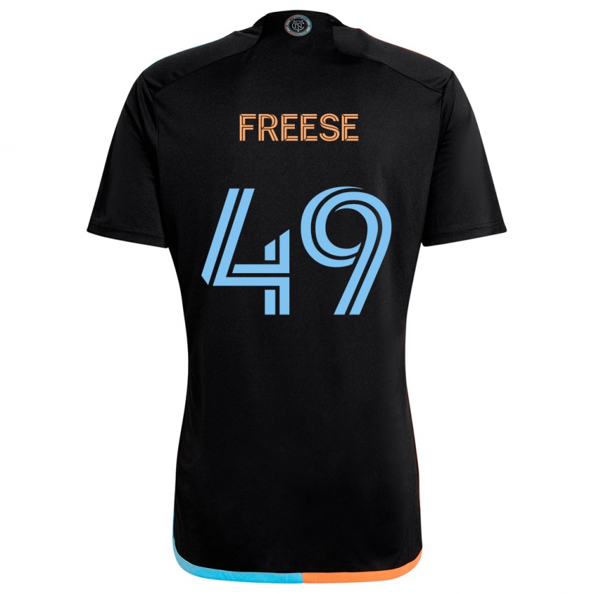 Enfant Maillot Matt Freese #49 Noir Orange Bleu Tenues Extérieur 2024/25 T-Shirt Suisse