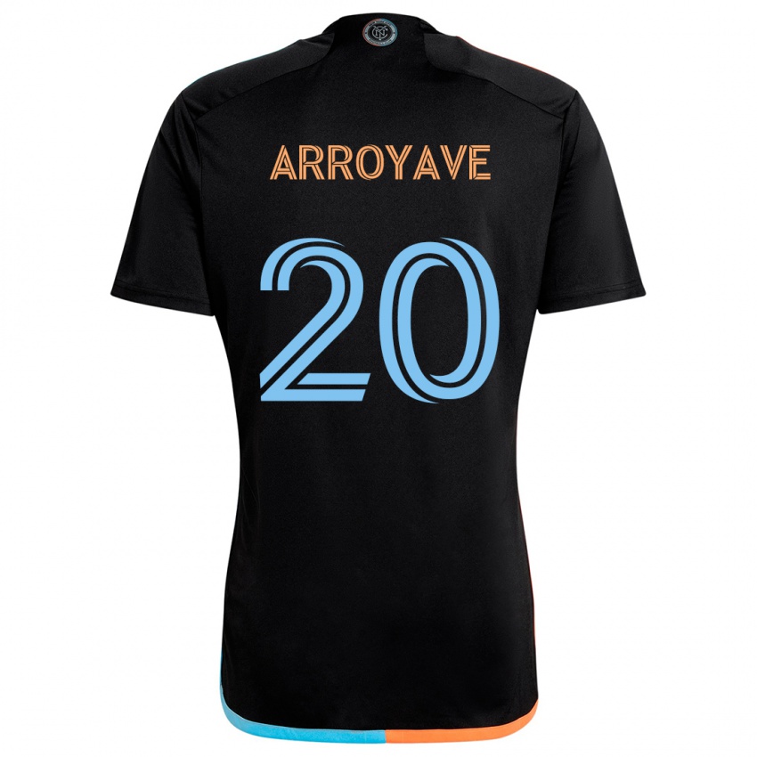 Kinder Jacob Arroyave #20 Schwarz Orange Blau Auswärtstrikot Trikot 2024/25 T-Shirt Schweiz