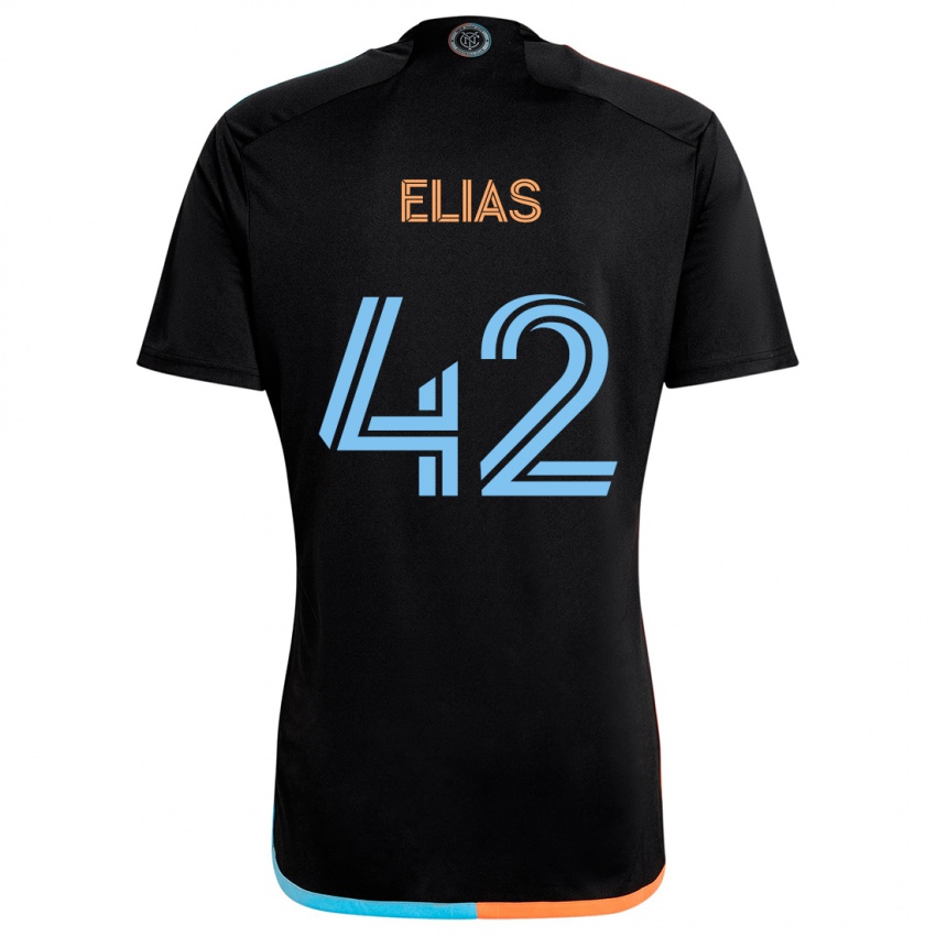 Kinder Piero Elias #42 Schwarz Orange Blau Auswärtstrikot Trikot 2024/25 T-Shirt Schweiz