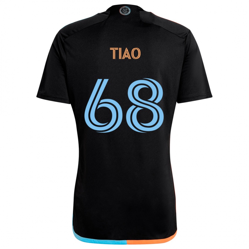 Kinder Christopher Tiao #68 Schwarz Orange Blau Auswärtstrikot Trikot 2024/25 T-Shirt Schweiz