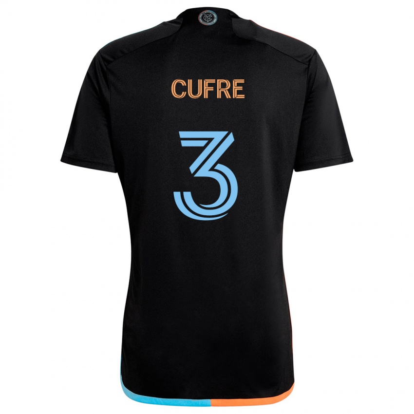 Kinder Braian Cufré #3 Schwarz Orange Blau Auswärtstrikot Trikot 2024/25 T-Shirt Schweiz