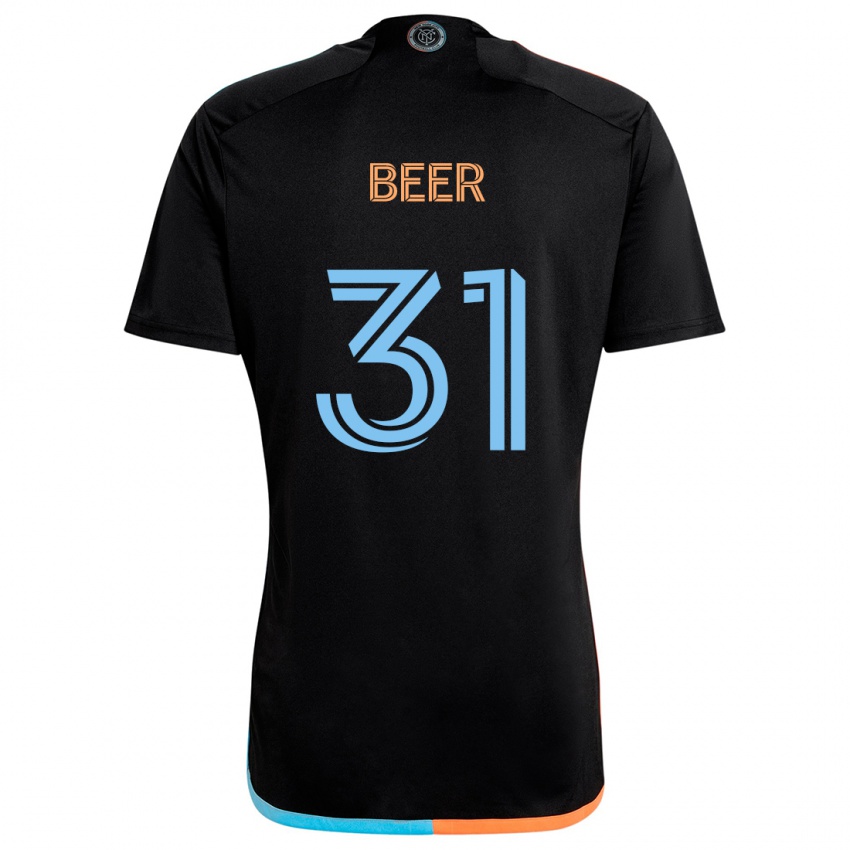 Kinder Jack Beer #31 Schwarz Orange Blau Auswärtstrikot Trikot 2024/25 T-Shirt Schweiz